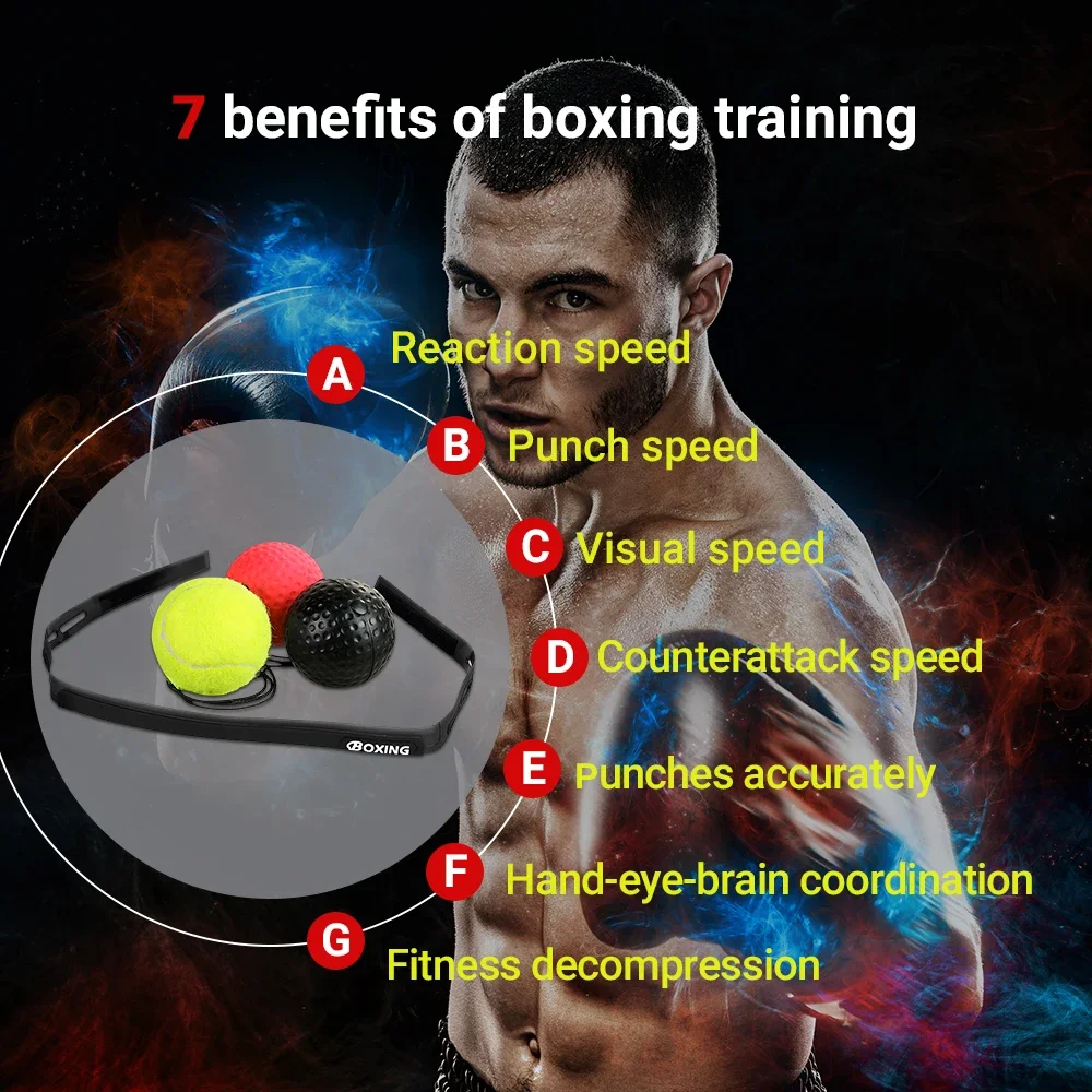 Boxing Reflex Speed Punch Ball Sanda Boxer Raising Reaction Force Hand Eye Training Set Stress Gym Boxing Muay Thai Exercise