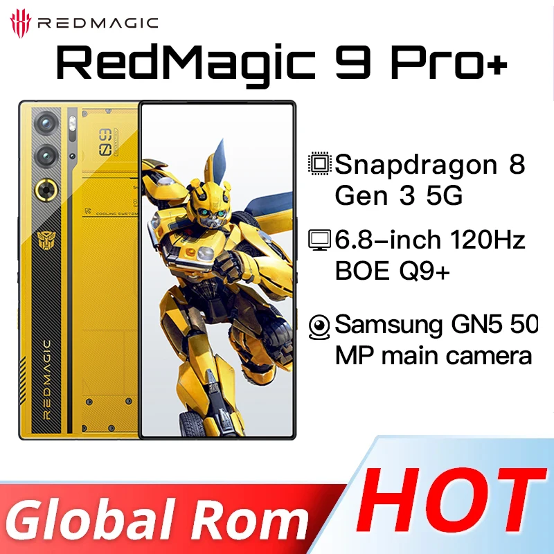 Global Rom Redmagic 9 Pro+ 6.8 2480*1116 120Hz Snapdragon8 Gen3 Q9+ 5500mAh 165W Fast Charging 5G Smart Gaming Phone