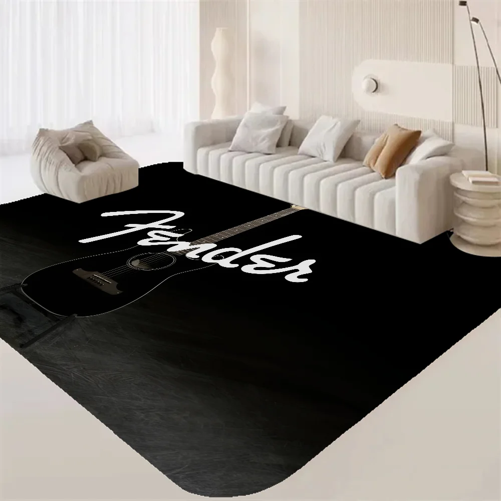 F-Fender Logo Kitchen Mat Kids Room Bedroom Decoration Balcony Anti-Slip Doormat Living Room Alfombra