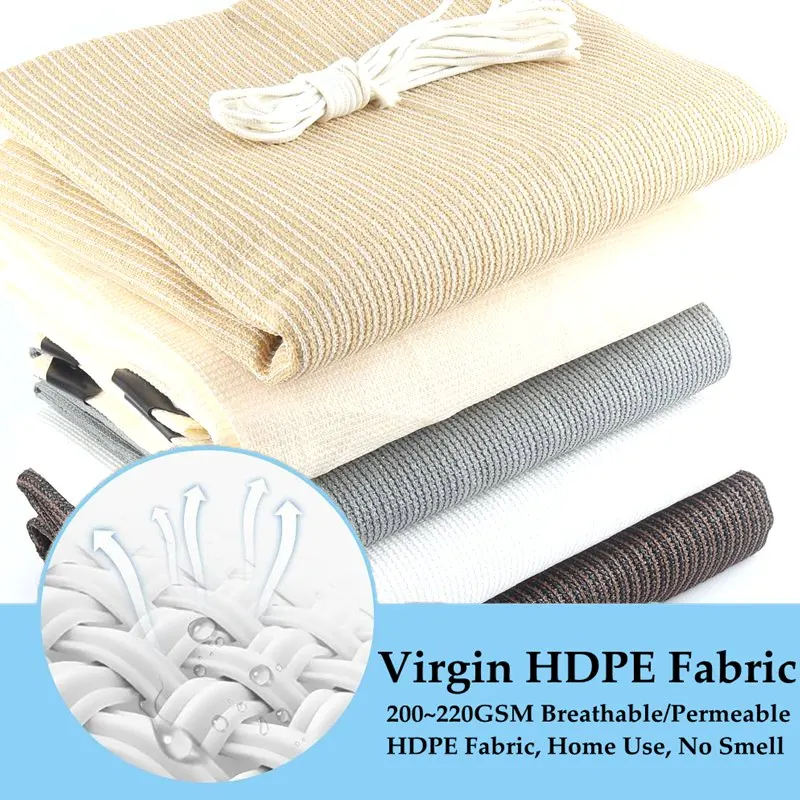 New Thicken HDPE Fabric Sunshade Anti-UV Pergola Sun Shading Net Terrace Balcony Screen Safety Privacy Net Garden Fence Netting