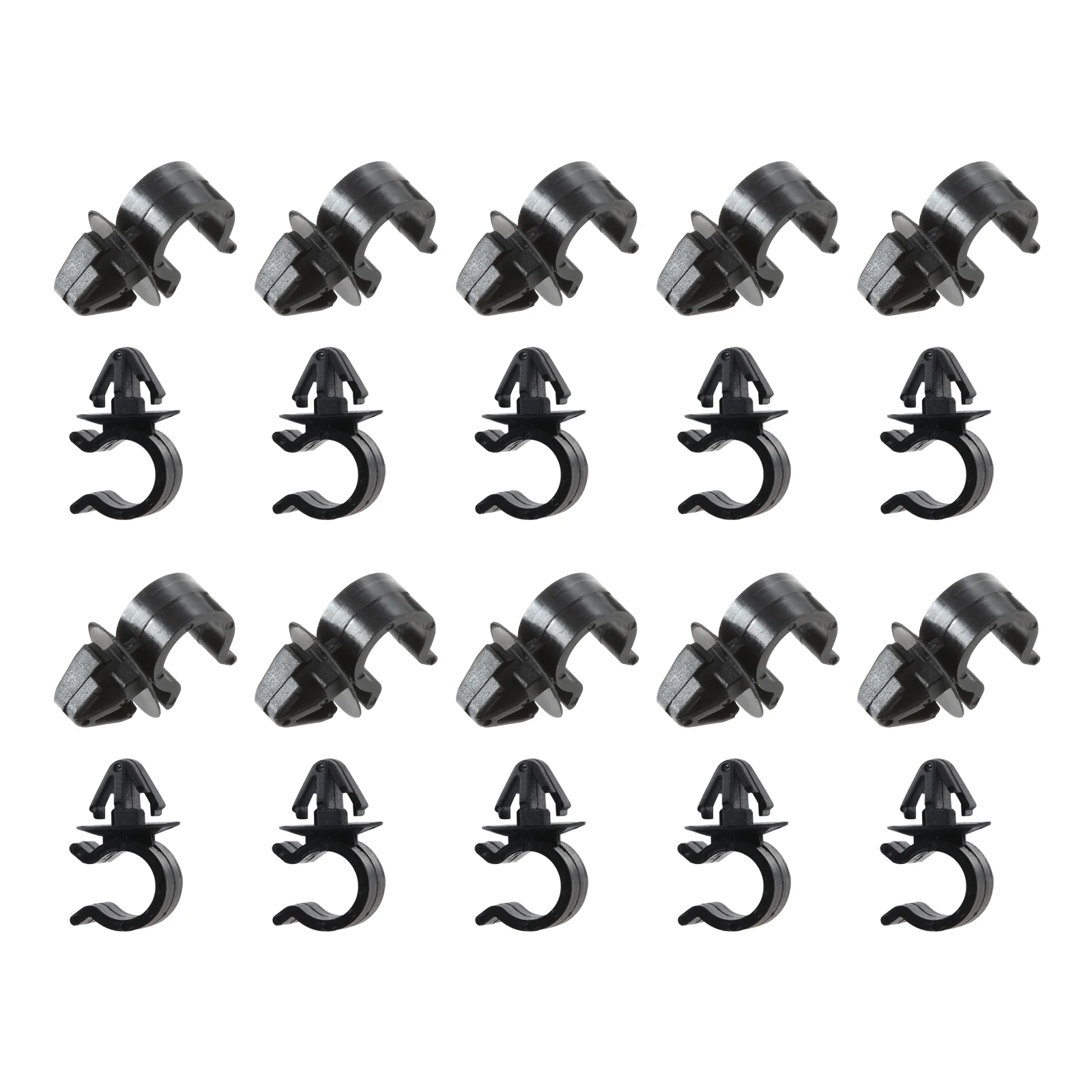 30Pcs Car Hood Support Prop Rod Clips Snap Car Parts for Hood Cover Bumper Fender Automobile Car Accessories Clamp Black 12mm