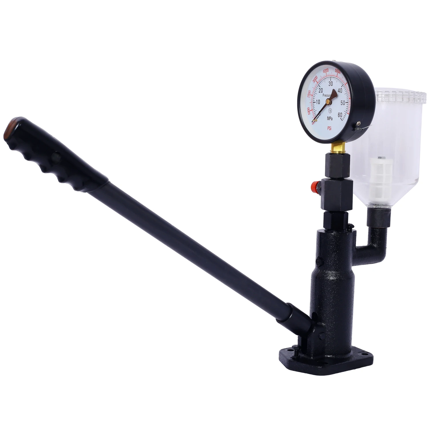 400Bar 6000PSI Fuel Injector Nozzle Tester Professional Auto Repair Tool with Dual Scale Gauge for Tractors Nozzle Pop Pressure