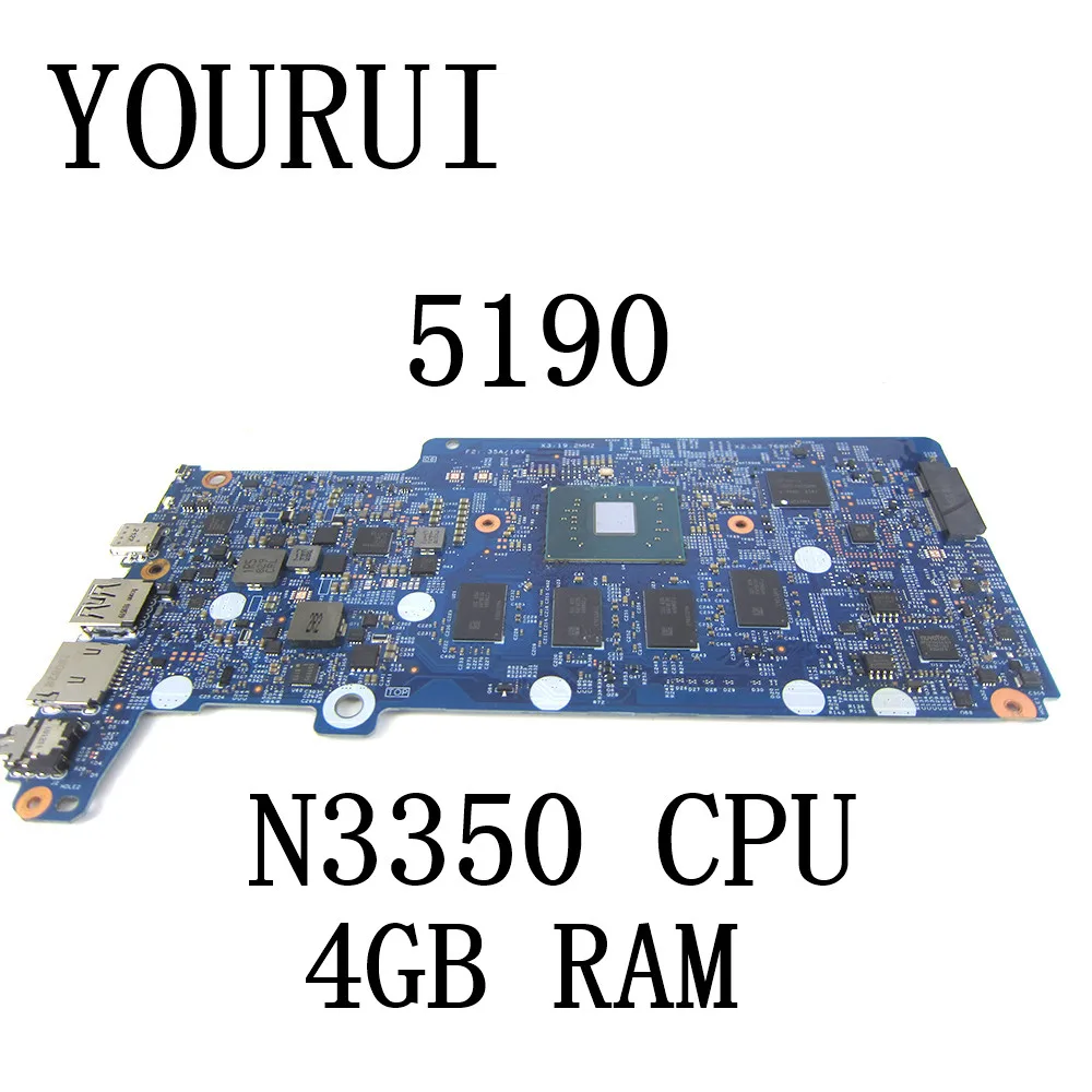 Placa base para portátil Dell Chromebook 11 5190 con CPU N3350, 4GB de RAM, placa base 17898-1