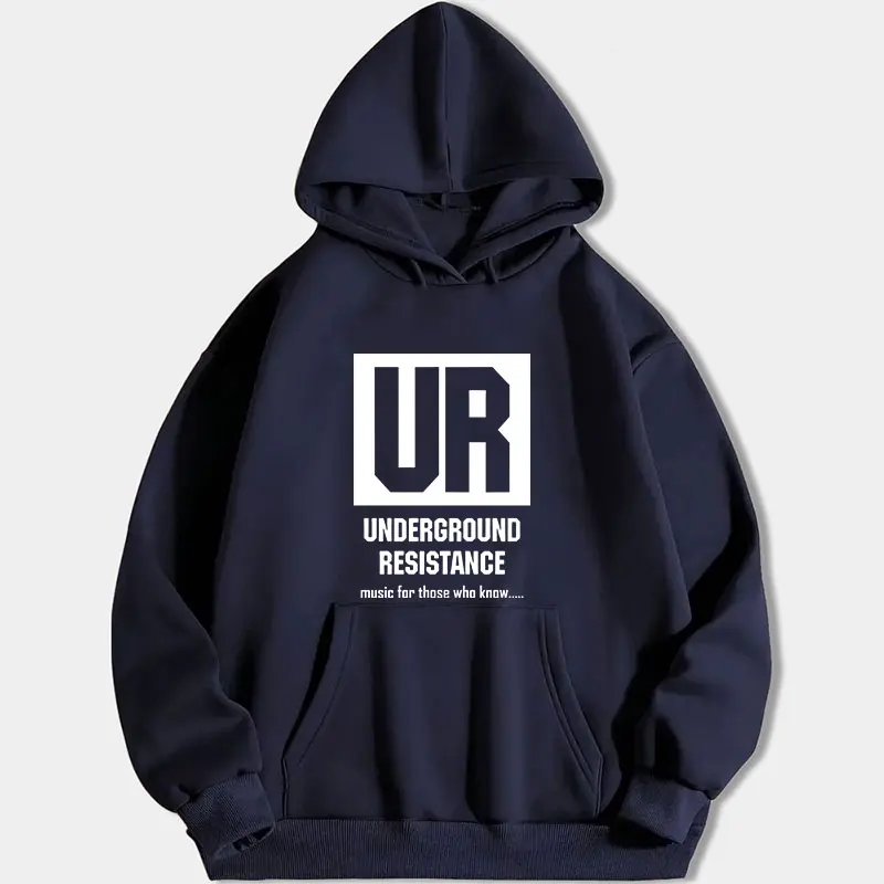Underground Resistance Detroit Techno Pioneers Jeff Mills Robert Hood Acid House Hoody Autumn Winter Keep Warm Hooded Pullover