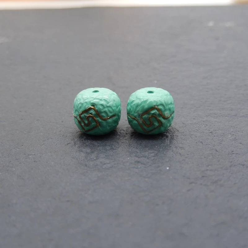 

B&F Turquoise Stone Beads, Handmade Natural stones beads, Polished Stones for jewelry Making Supplies