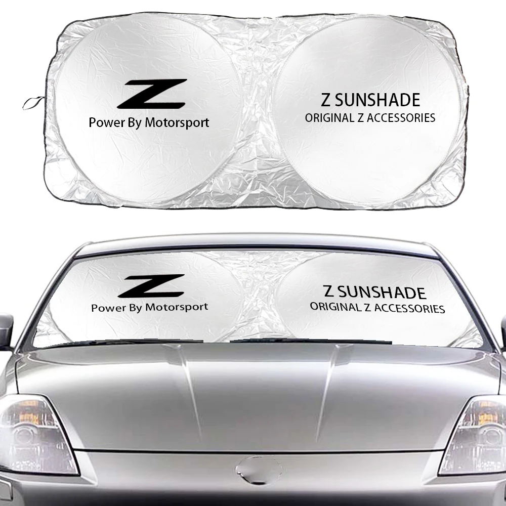 Car Windshield Sunshade Reflective Polyester Blocks Heat and Sun Foldable Sun Shield for Nissan 240ZX 280ZX 300ZX 350Z 370Z Car