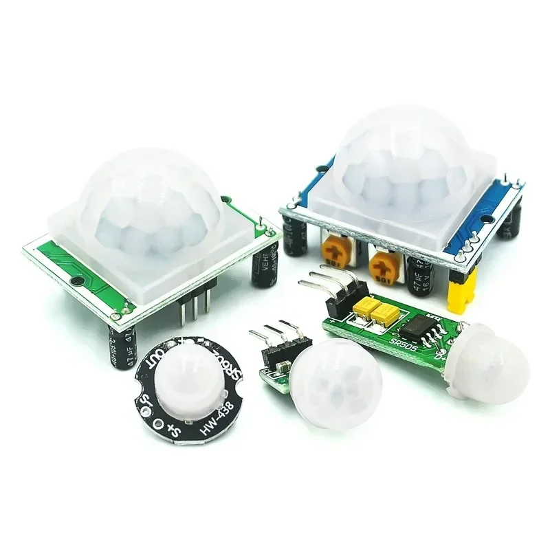 Ajustar módulo detector de sensor de movimento PIR infravermelho piroelétrico IR para kits Arduino e Raspberry Pi + estojo