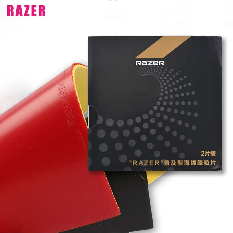 RAZER Popularize Table Tennis Rubber with Yellow High Elastic Sponge Pimples in Training Ping Pong Racket Rubber for Beginner