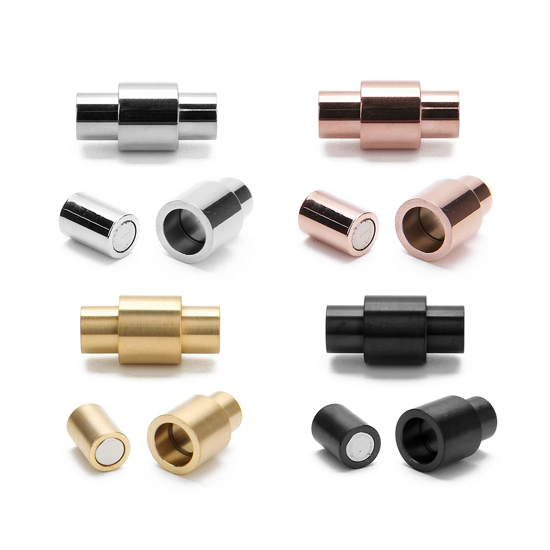 

Stainless Steel Strong Magnetic Clasp 10x20mm Leather Cord End Clasp Hooks Connectors For DIY Jewelry Making Bracelet Necklace