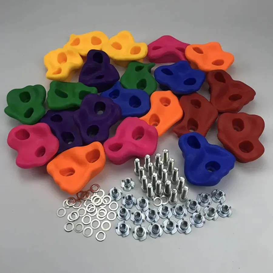 

Rock Climbing Holds With Mounting Screws; Indoor And Outdoor Rock Climbing Set