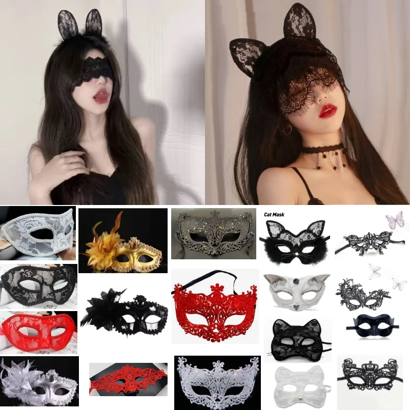 Neue Spitze Maske Luxus venezianische Maskerade Maske Frauen Sexy Fuchs Augenmaske für Kostüm Weihnachten Halloween Maskerade Party Prop