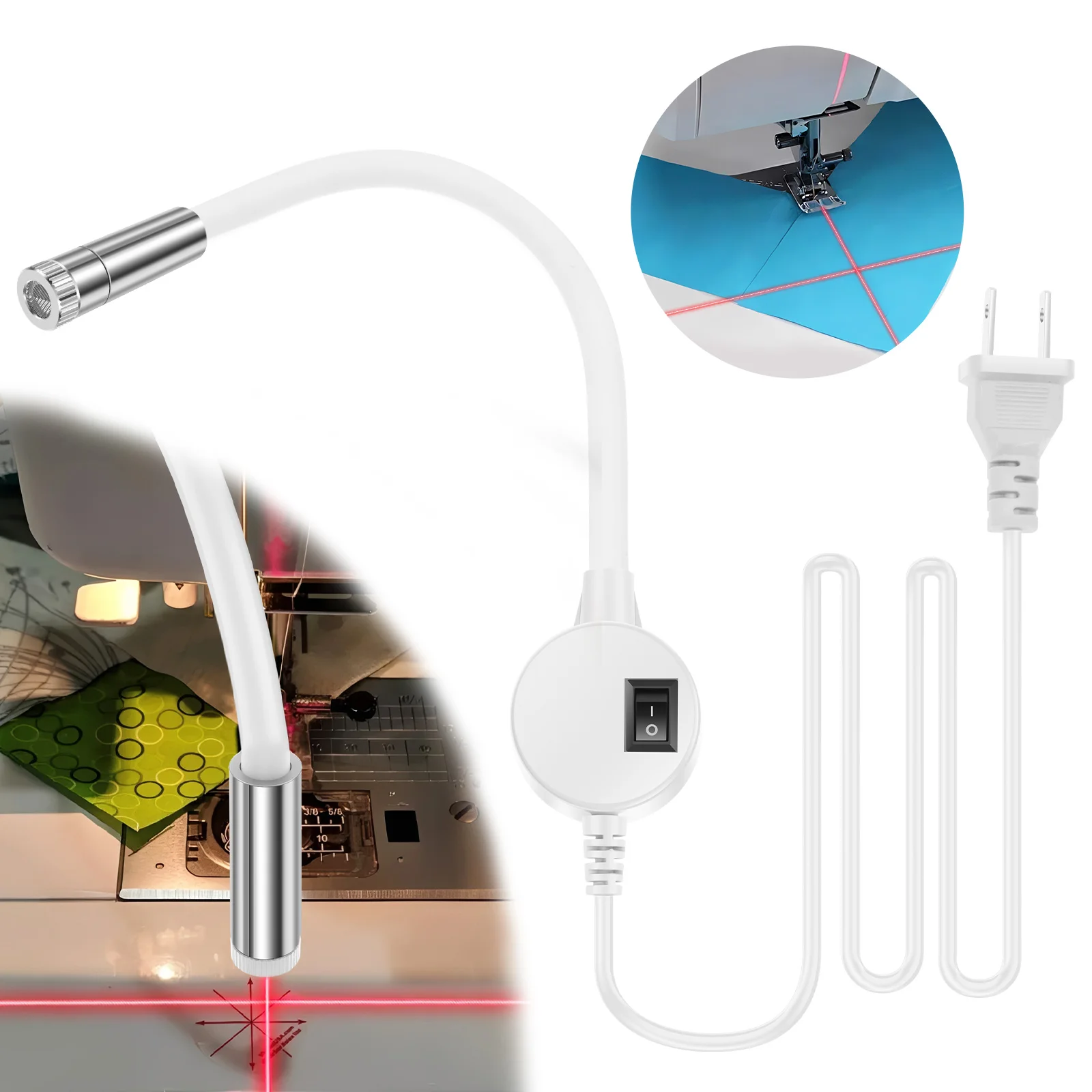 Nähmaschinen-Positionierungslicht USB Rotes Laser-Positionierungslicht Einstellbare Linienhelligkeit und Magnetfuß zum Nähen