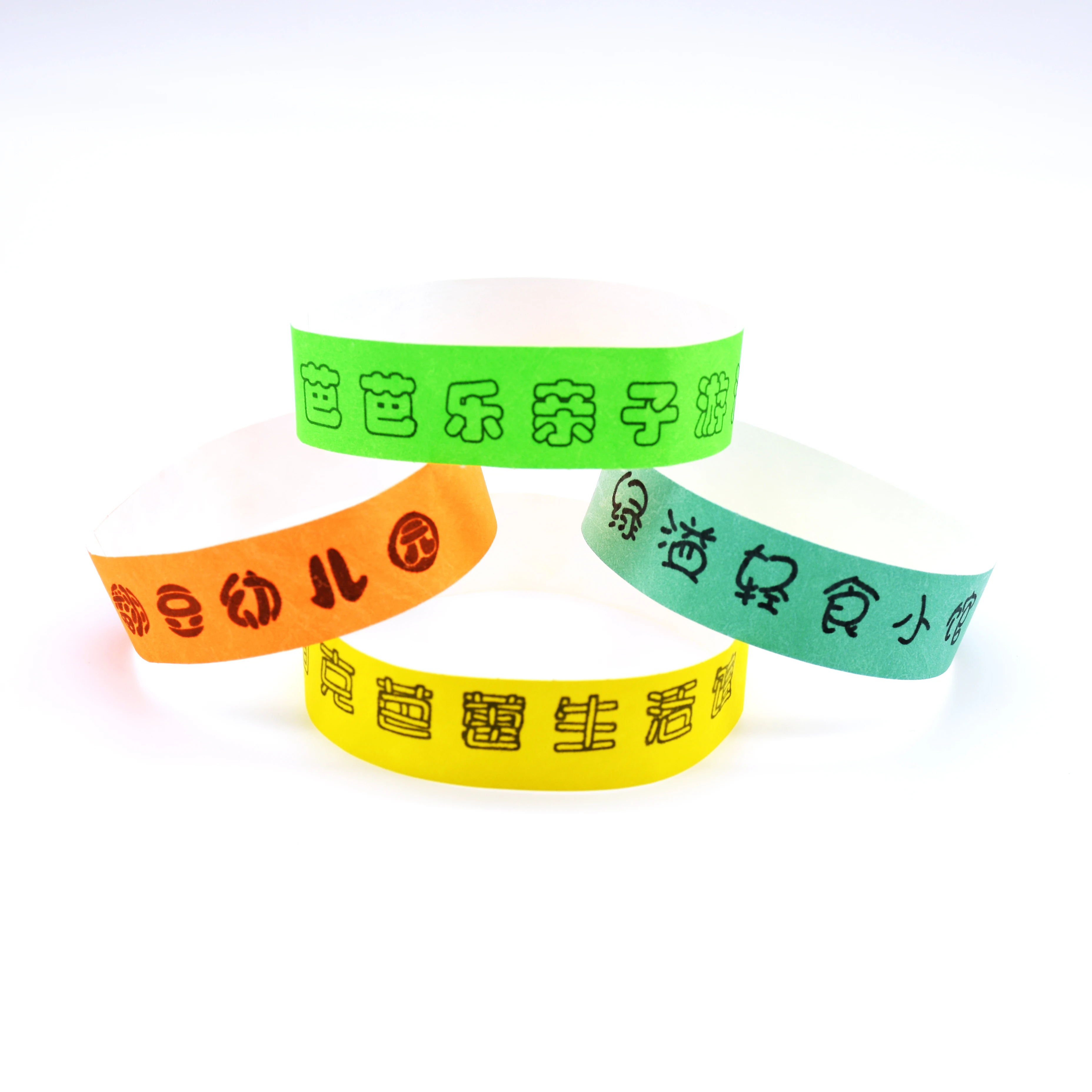 600ps of Tyvek Paper Bracelet Custom Universal Size for Adults and Children Suitable for All Kinds of Party Dinners