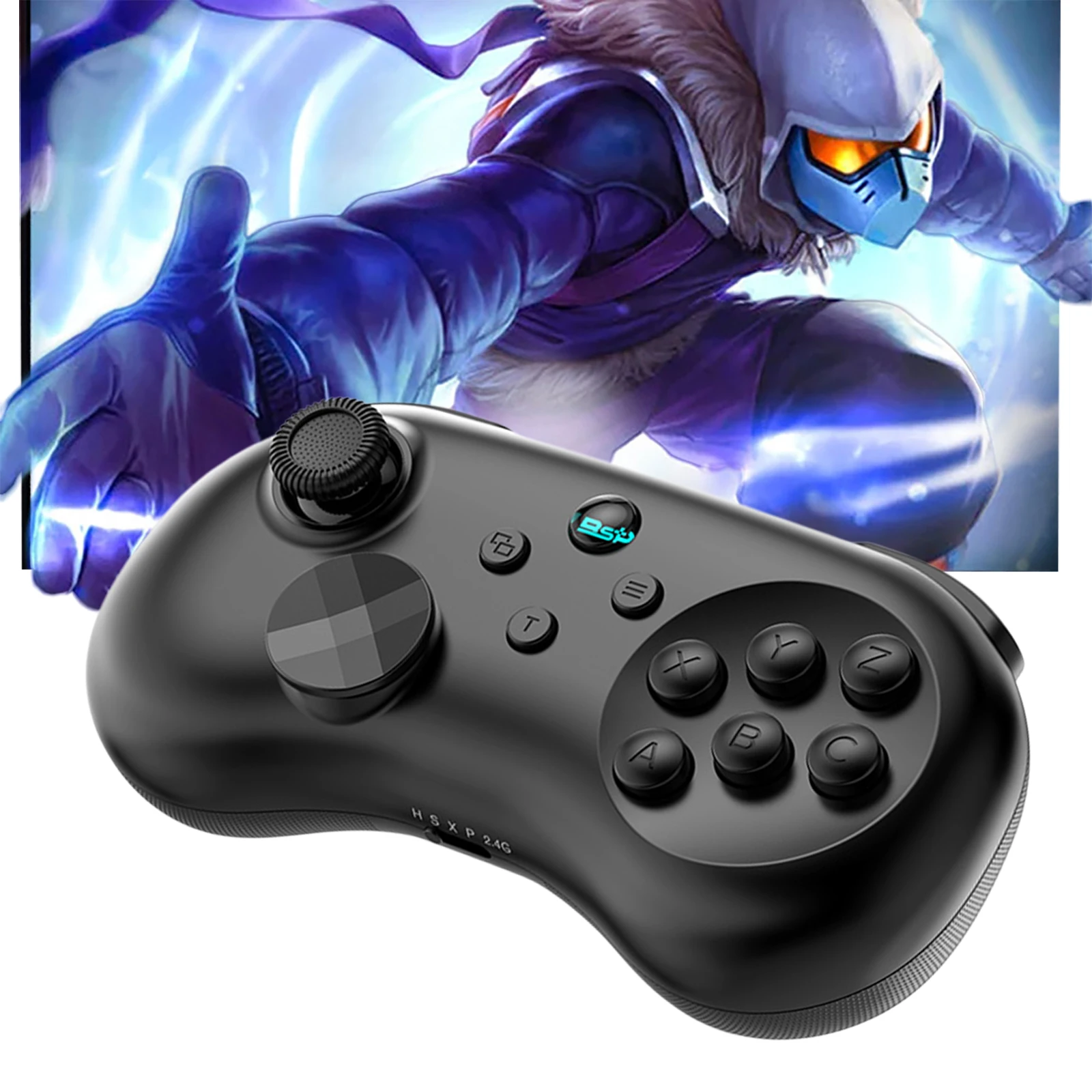 

Y04 Six Button Gamepad Joypad Anti-Drift Hall Effect BT Gamepad Control Joystick with Turbo for Switch Console Windows PC