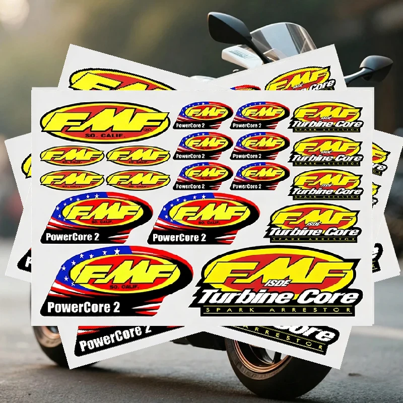 

New FMF POWERCORE2 Car Sticker Moto Auto Body Bumper Windows Motorcycle Laptop Walls Vinyl Film Decal Car Tuning Accessories