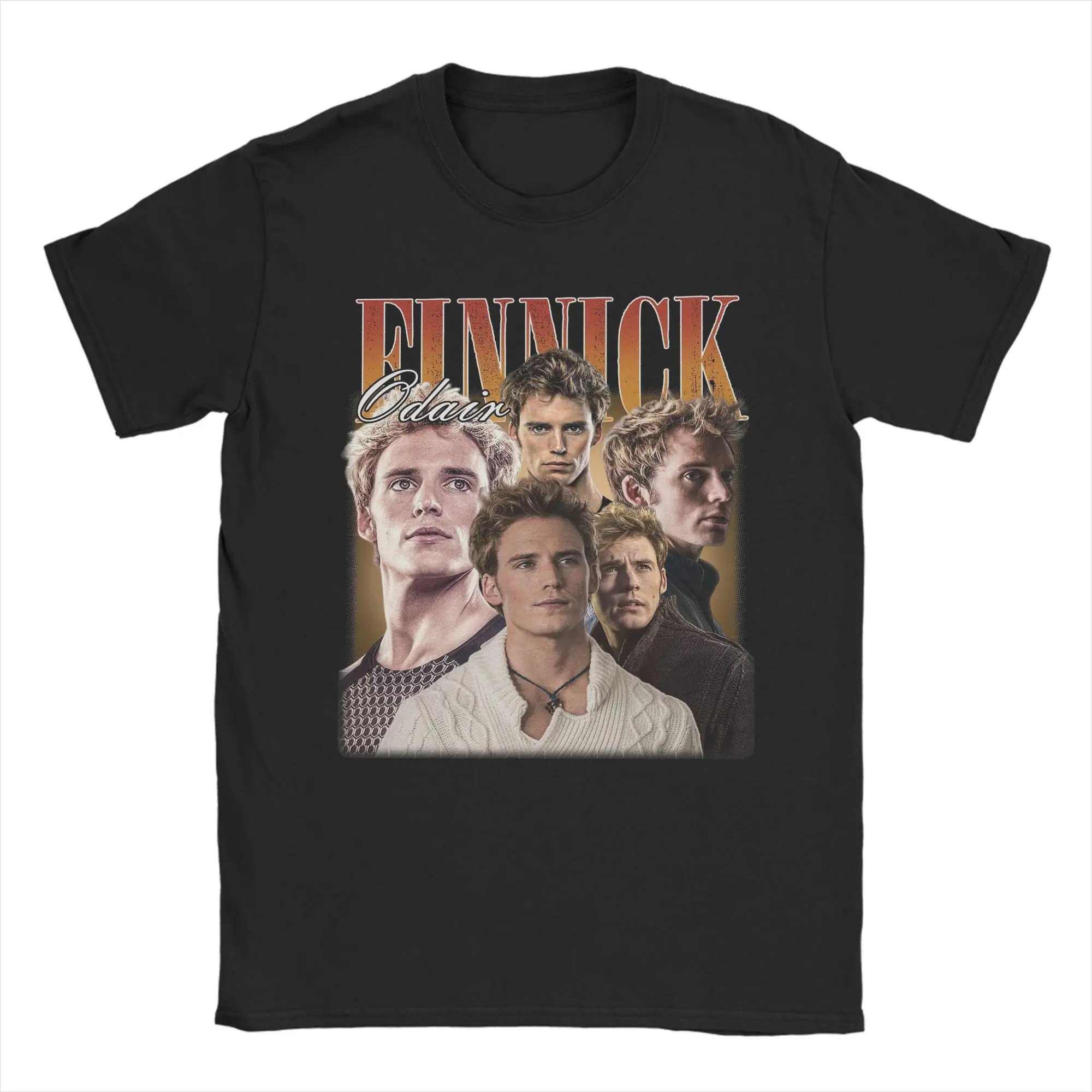 

Funny The Hunger Games Finnick Odair T-Shirt Men Round Neck Pure Cotton T Shirt Short Sleeve Tees Plus Size Tops