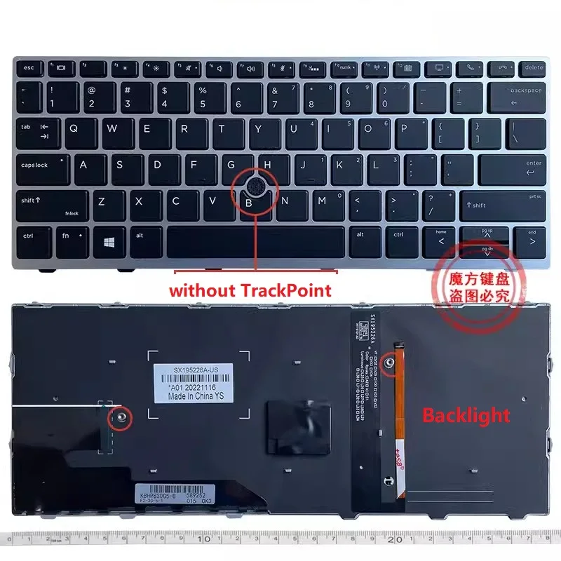 New US Keyboard Backlight for HP 730 735 G5 830 G5 835 836 G5 HSN-I12C/I30C English Keyboard