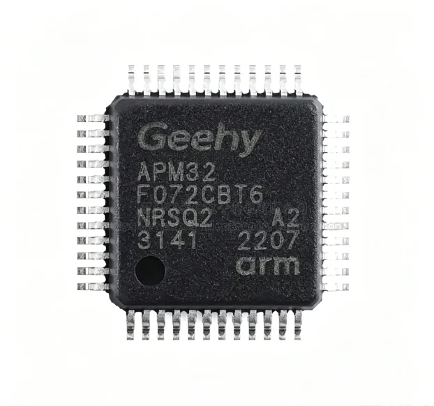 1-5PCS Brand New Original APM32F072CBT6 LQFP-48 ARM Cortex-M0+ 48MHz 32-bit MCU 128KB Flash 16KB SRAM Geehy