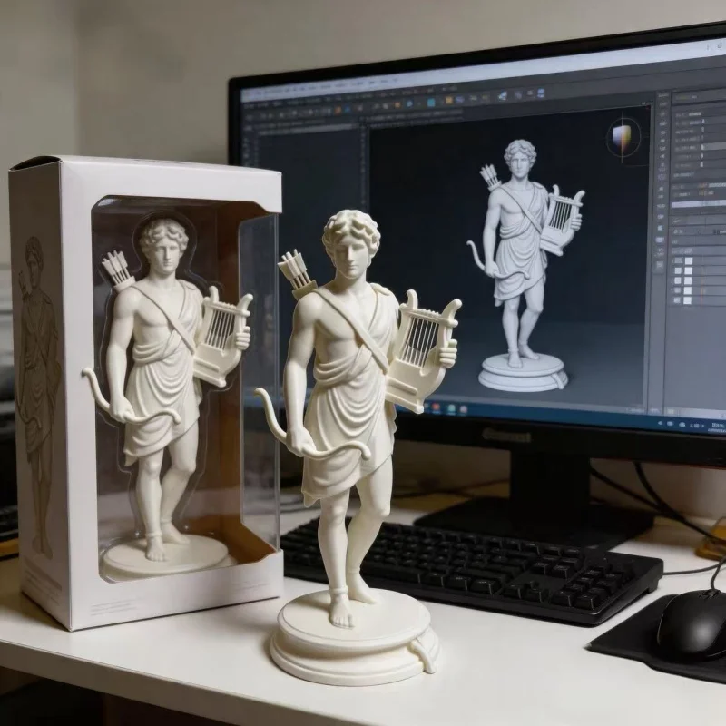 3D printed Apollo statue desktop decoration, exquisite sculpture, home decoration, office desk, creative art decoration