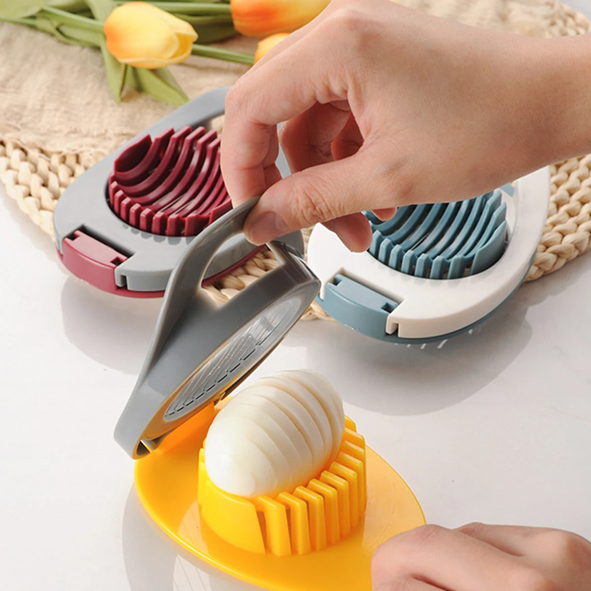 1PC-Fancy Egg Slicer, Segmented Slicer, Preserved Egg Fancy Multi-Section Cutter, Creative Egg Cutter