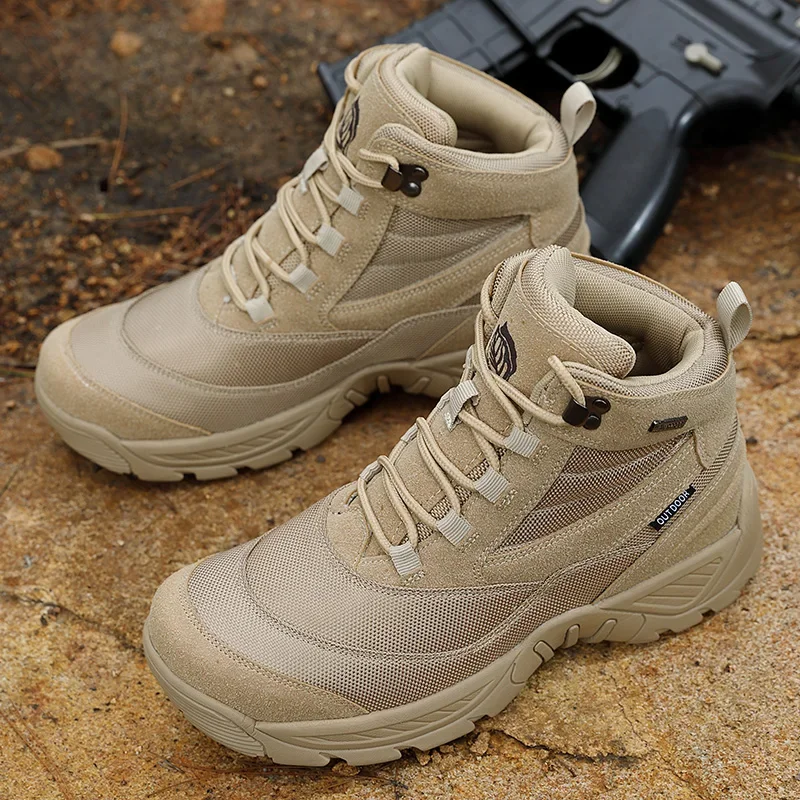 Men Tactical Boots Waterproof Army Plus Climbing Shoes Size Boot Casual Outdoor Free Shipping Brand Ankle Hiking Shoes