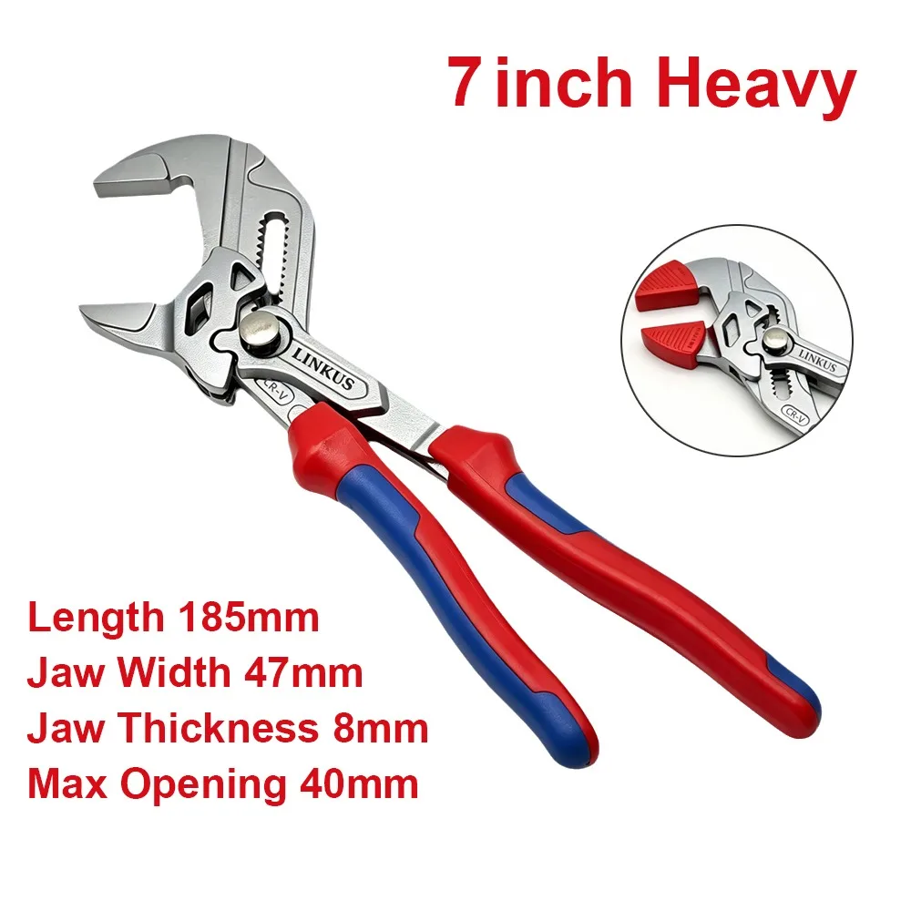 Quick Adjust Water Pump Pliers Self Locking Heavy-duty Groove Joint Pliers Anti-slip Large Opening Plumbing Gripping Tool
