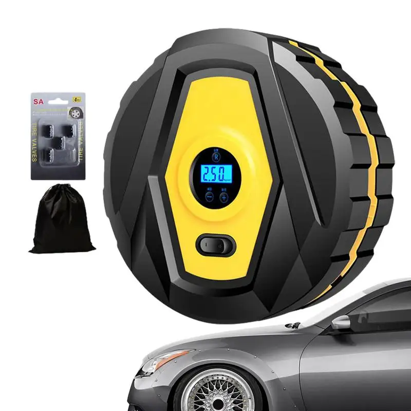 

Car Air Compressor LED Light Mini Portable Wireless Digital Electric Inflator Pump Inflatable For Auto Motorcycle Bicycle