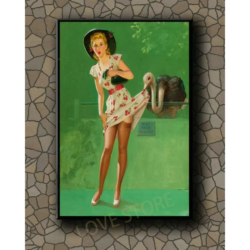 P094 Vintage Beautiful Pin-up Girl Classic Picture 213 Silk Fabric Poster Art Decor Indoor Painting Gift
