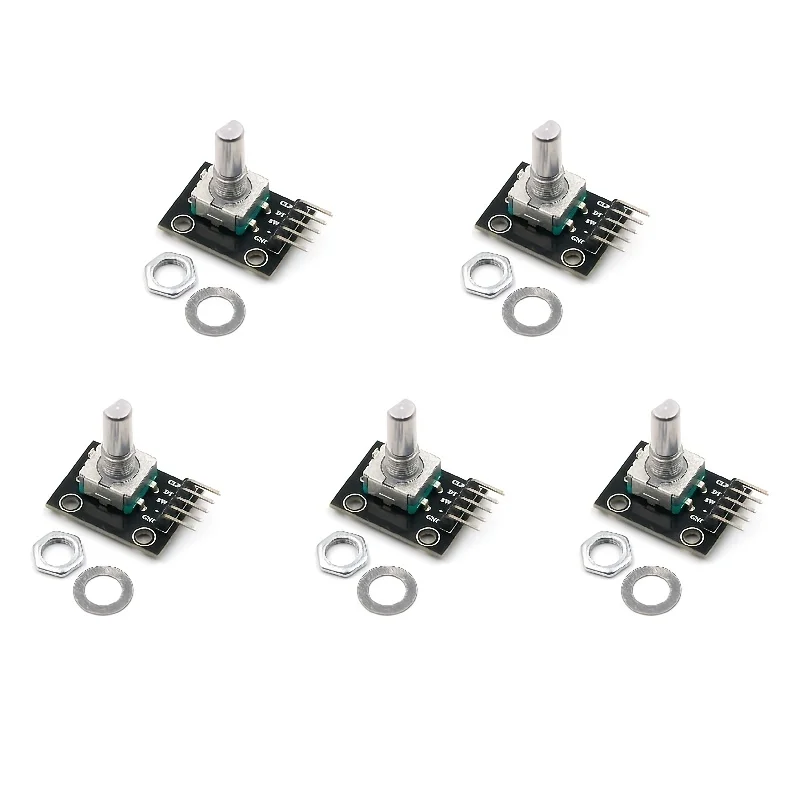 

3Pcs/5Pcs KY-040 Rotary Encoder Module, 360° Rotation, Compatible with ESP32, and Raspberry Pi