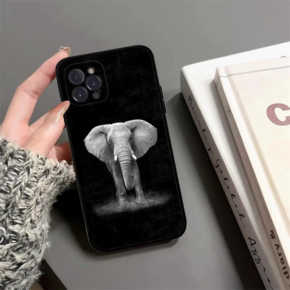 Animal Elephant Phone Case For IPhone 15 14 13 12 Mini 11 Pro XS Max X XR SE 6 7 8 Plus Soft Silicone Cover