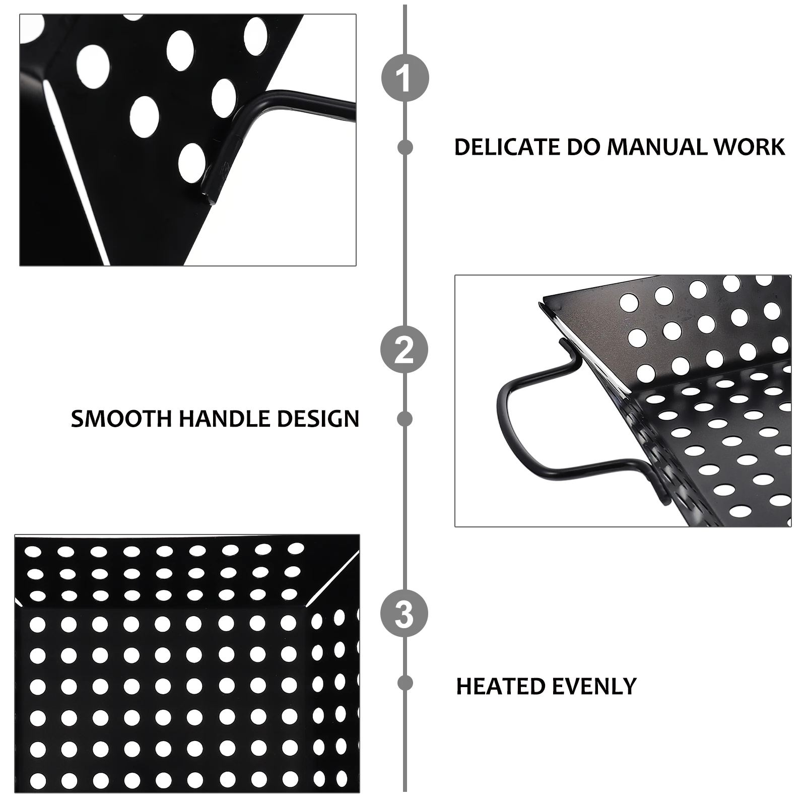 

1Pc Non-Stick BBQ Grill Plate Durable and Heat Resistant for Perfect Outdoor Cooking