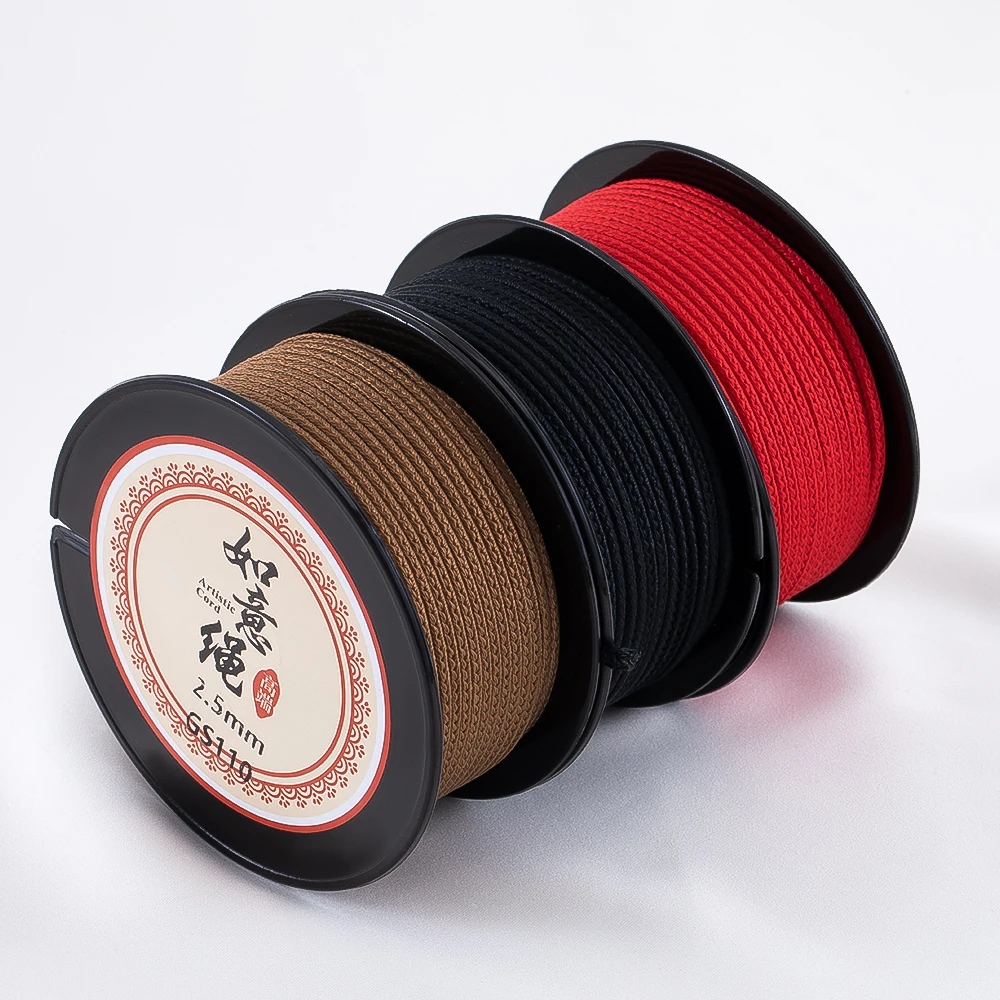 10Meter/Roll 2.5mm Cotton Thread Cord Chinese Knot Bracelet Braided String for DIY Tassel Beading String Jewelry Making Material view 5