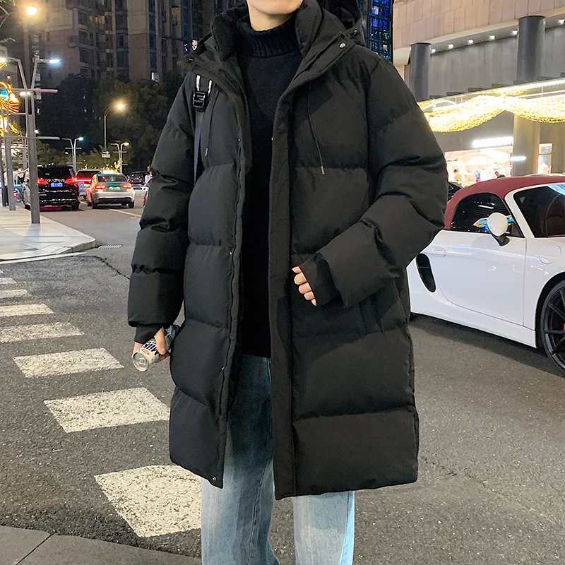 

Мужская зимняя куртка American Style: утепленное хлопковое пальто средней длины с капюшоном, молодежная верхняя одежда из хлопка Jinjiang