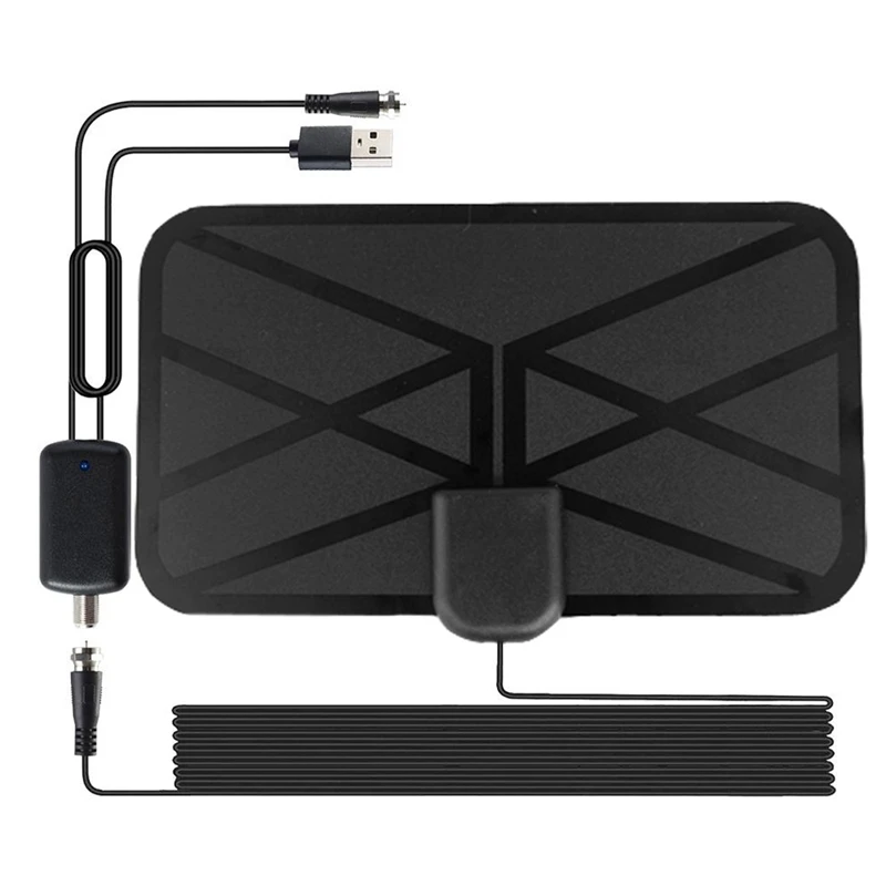 Antenne TV intérieure numérique HD, longue portée de 1500 Beauté, prise en charge 4K, 1080P, antenne HDTV intérieure pour TV plus ancienne, 25DB