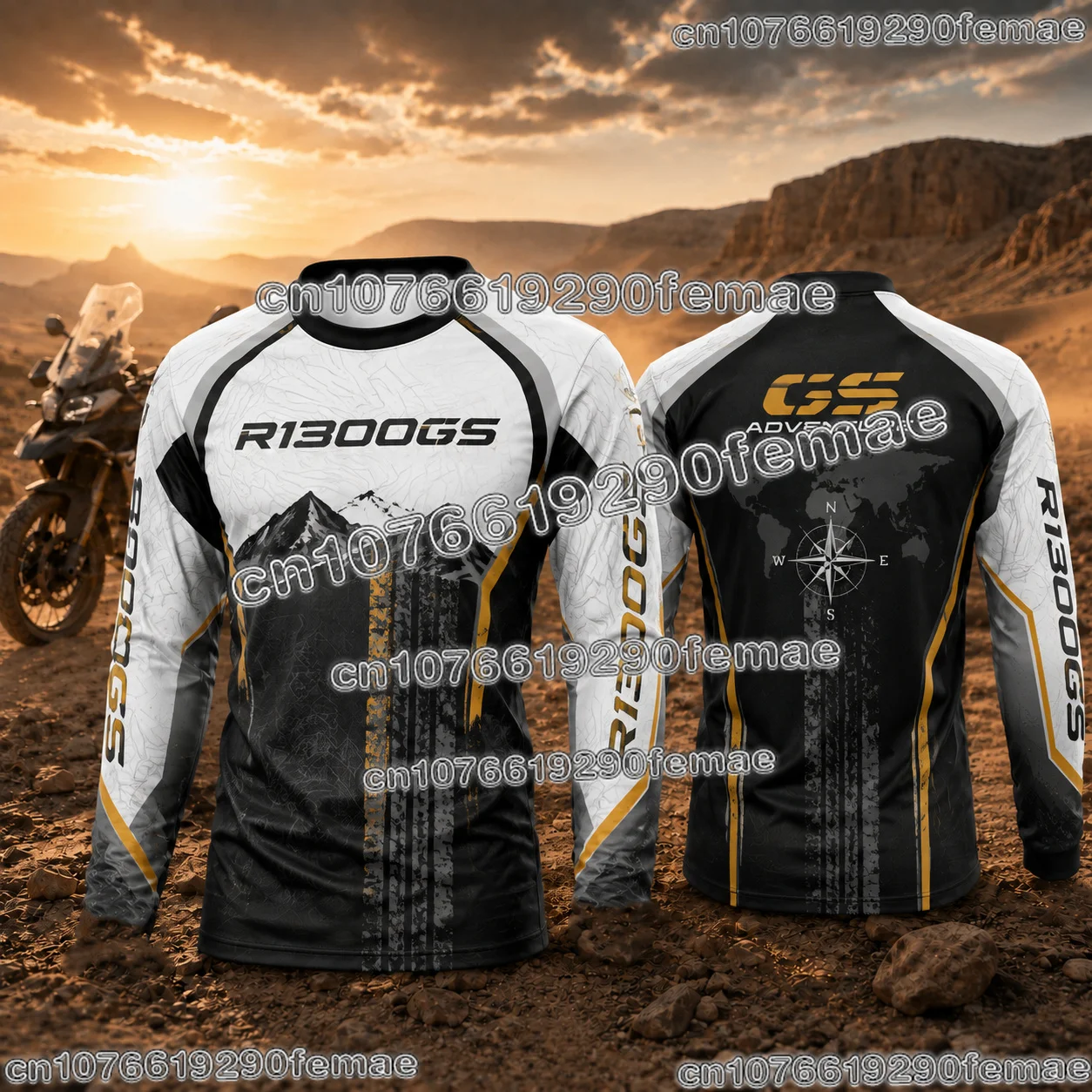 R1300GS Adventure Motorcycle Riding Long Sleeve T Shirt Outdoor Touring Sportswear Breathable Quick Dry Comfortable Casual Top