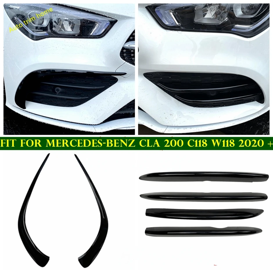 

Front Fog Light Eyelid Stripes Bumper Grille Air Knife Modification Cover Trim For Mercedes-Benz CLA 200 C118 W118 2020 - 2022