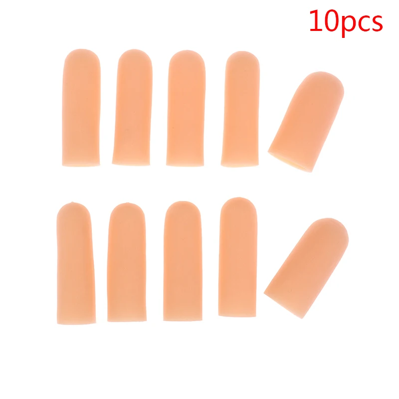 10 pz/set Gel di Silicone Tubo Fasciatura per le mani Protezione per le dita Sollievo dal dolore Tappo per il pollice