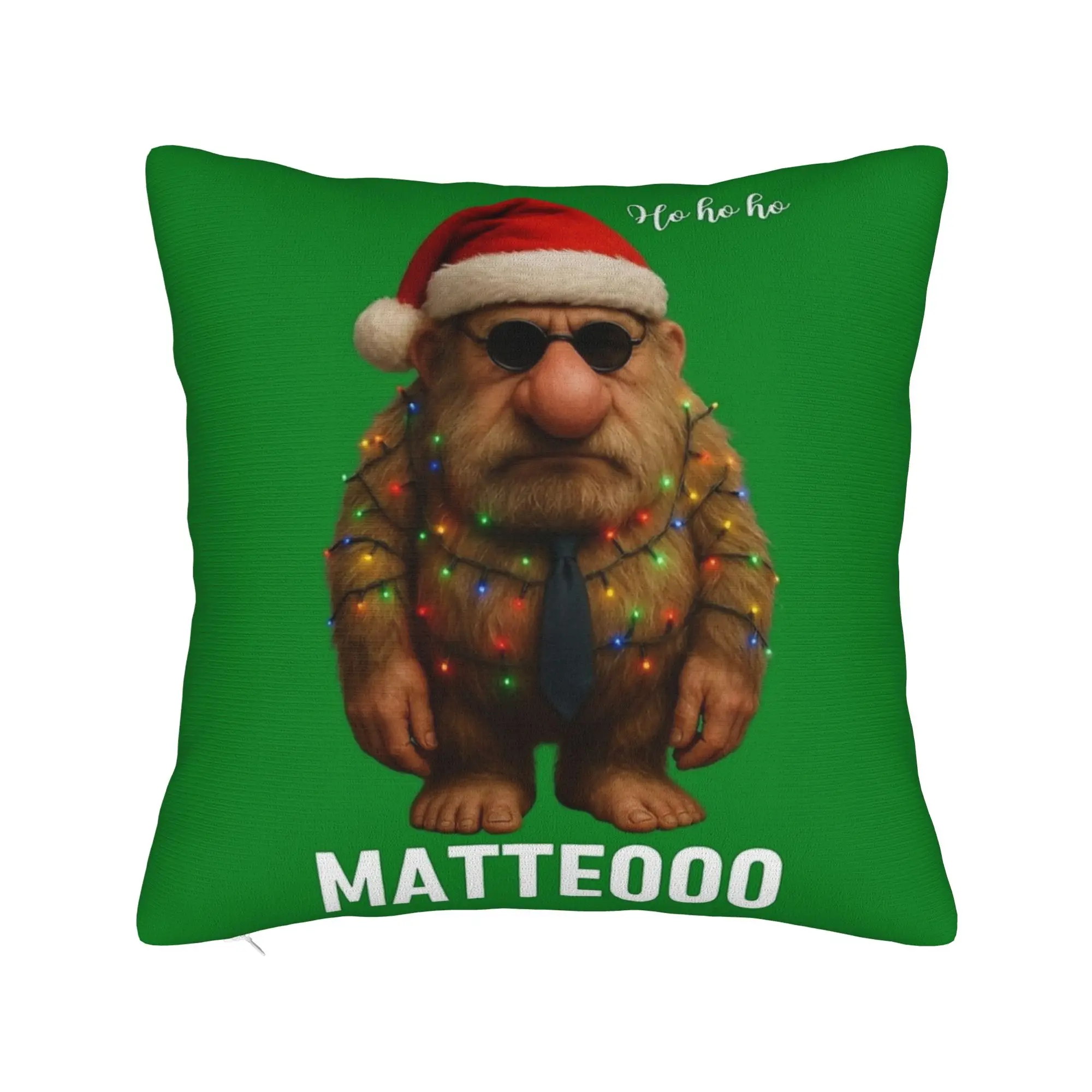 Matteo Matteooo الإيطالية Brainrot ميمي عيد الميلاد سانتا كلوز وسادة غطاء مريح غطاء الوسادة كيس وسادة لديكور المنزل الطرف #1