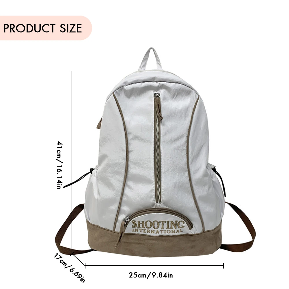 Fashion Backpack Large Capacity Nylon Schoolbag Korean Unisex Student Waterproof Bookbag 2023 Summer New Women Versatile Mochila