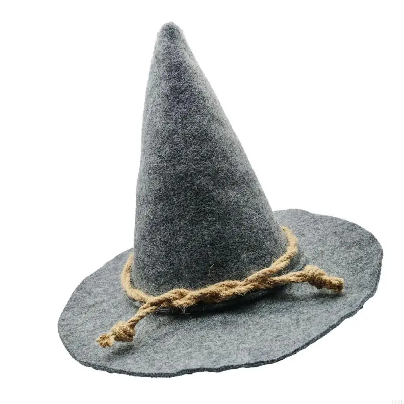B95F Halloween Scarecrows Witch Hat Lolitas Cosplay Witch Hat Magical Wizard Hats