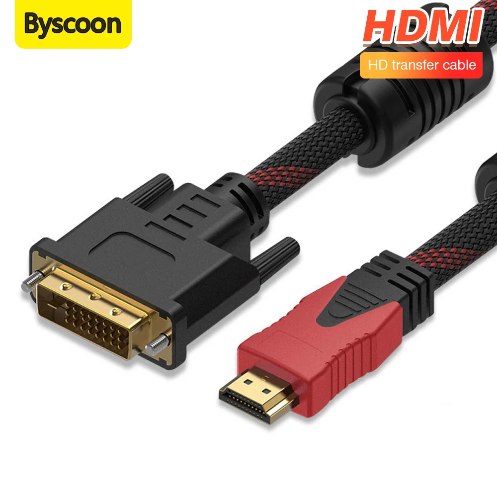 HDMI to DVI 1080P Cable Bi-directional Male to Male 24+1 DVI-D Adapter HD Video Connection HDTV Projector PS3 PS4 Box DVD Player