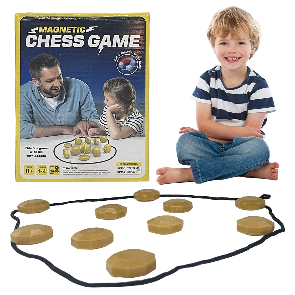 Juego de ajedrez magnético, juegos de mesa familiares multijugador, juego de ajedrez magnético para juegos familiares de noche para niños y adultos