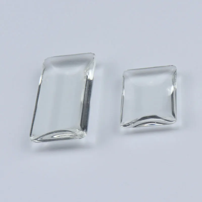 5pcs 18x25mm 10x14mm Rectangle Clear Glass patch time gem patch Glass DIY jewelry pendant accessories