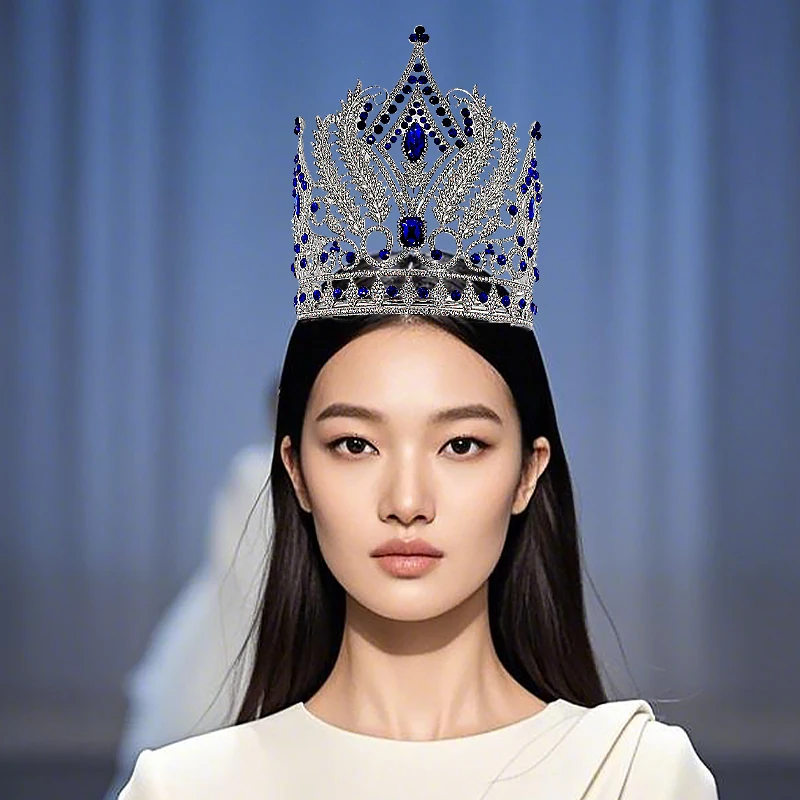 

1PCS Trendy Sliver Crystal Rhinestone Crown Wedding Tiara Bridal Hair Accessories Crown Party Wedding Headwear Gift