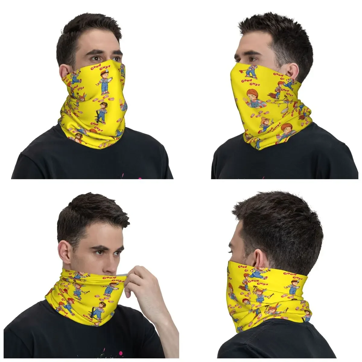 New Good Guys Child's Play Bandana Neck Gaiter Printed anime Chucky Balaclavas Mask Scarf Headwear Outdoor Sports Adult Breathab