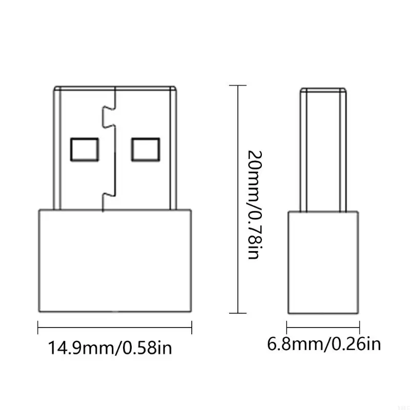 Convertidores carga Y5LC tipo cargador USB 2.0, adaptadores USB macho a USB C