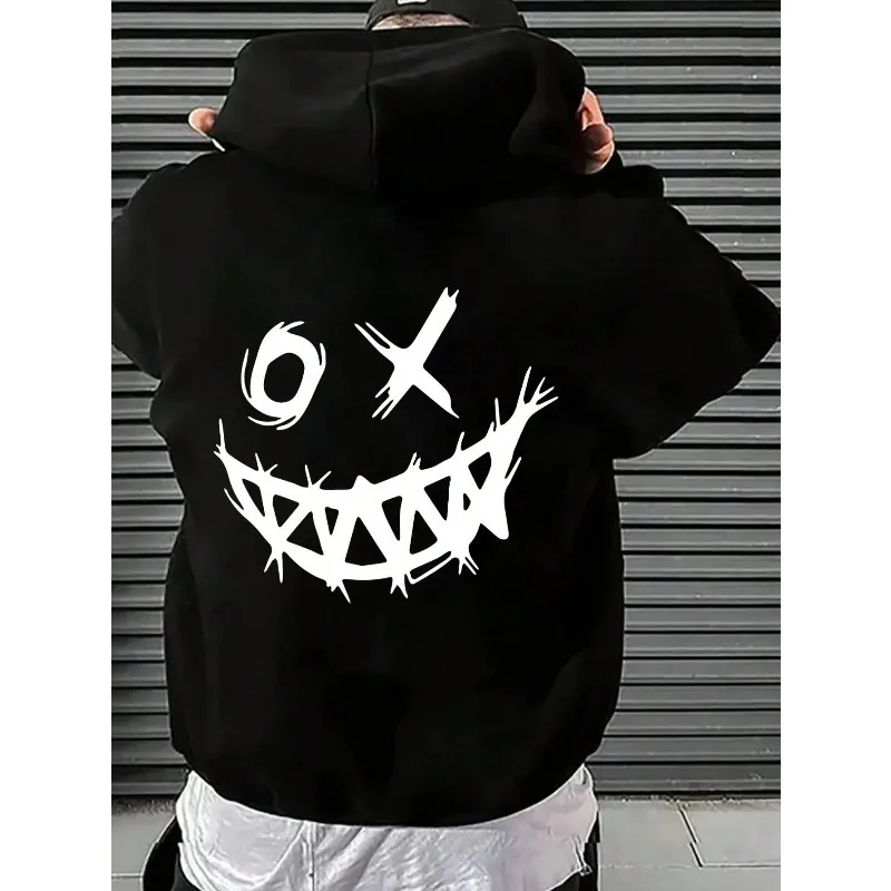 

Fall New Hot Sale Manfinity Dauomo Men's Cartoon Printed Kangaroo Pocket Hoodie Cotton Fleece Warm Hoodie Men's Streetwear