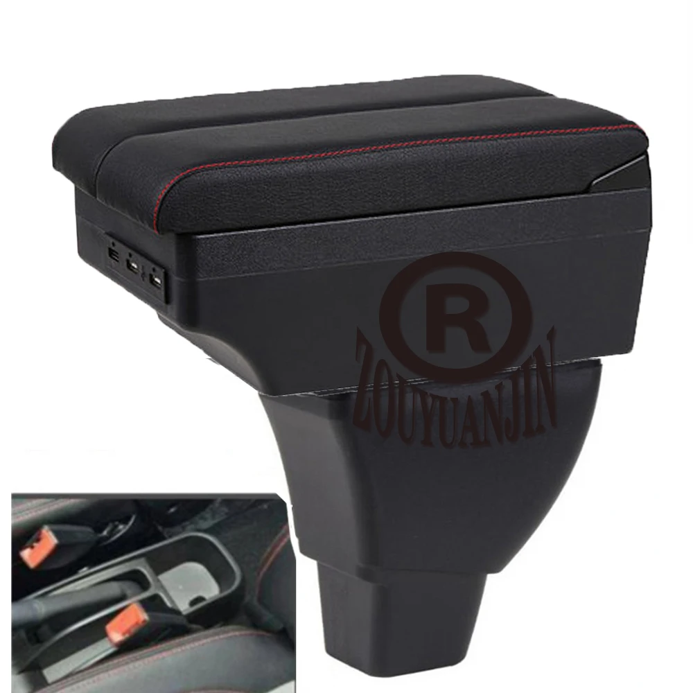 Toyota Ist Armrest Box Elbow Rest Center Console Storage with Phone Charging USB Interface Cup Holder