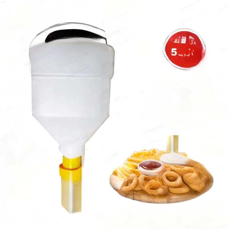 5.5L Commercial Squeeze Bottle With Wide Mouth, Food Safe Sauce Dressing Dispenser, Easy Fill Clean For Kitchen