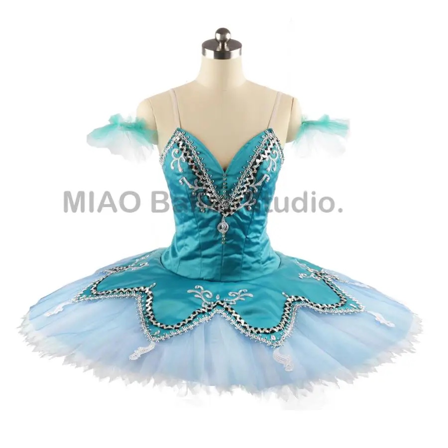 Princess Florina Blue bird Classical Pancake Ballet Tutu Costume professional girl peacock blue ballerina stage performance 0089